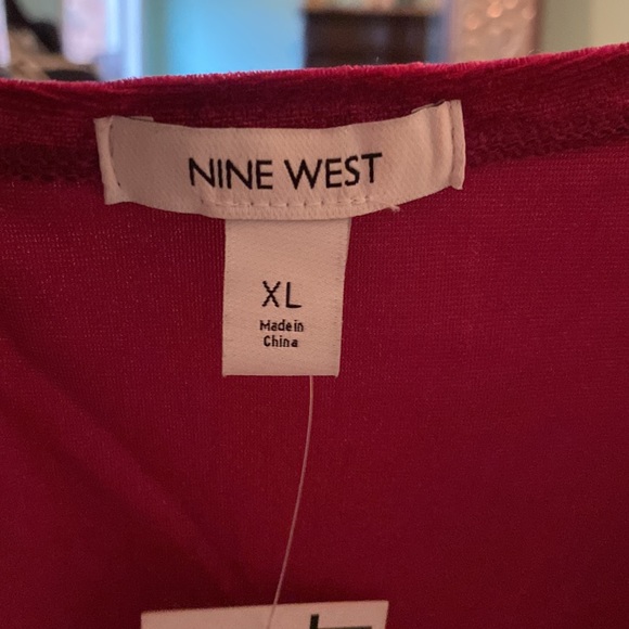 Wrap dress Nine West  size xL nwt  burgundy - Picture 7 of 7